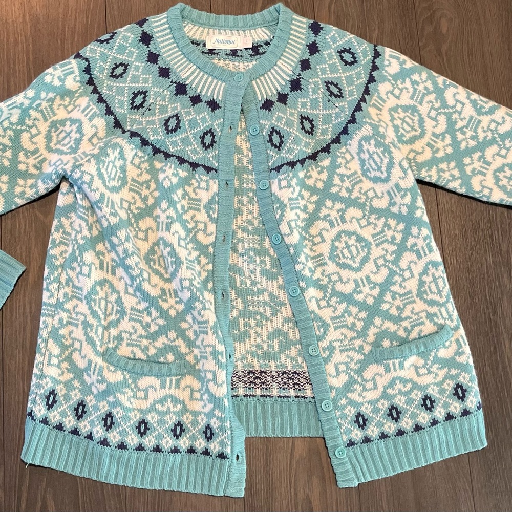 National Brand Fair isle Cardigan L